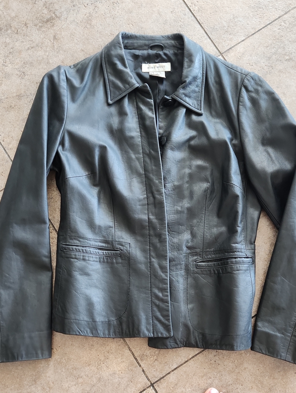 Nine West 100% Leather Blazer